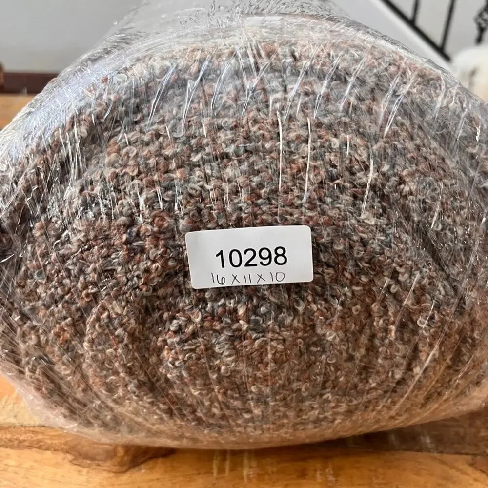 Casaluna Bouncle Large Blanket 99 x 108 in Wool Blend Brown Tan